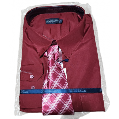 Designer Mens Dress Shirt with Tie